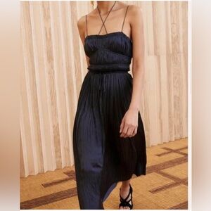 ULLA JOHNSON neveah midi dress in navy Sz 8